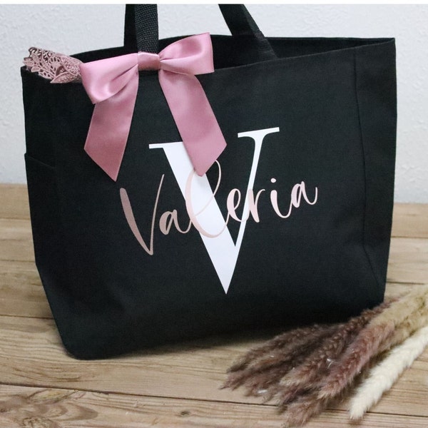 Bridesmaid tote bag~bridal party gifts~ personalized bridesmaid gifts~maid of honor tote bag~