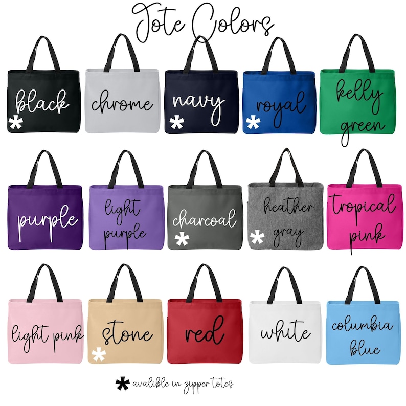 Bridesmaid tote bagbridal party gifts personalized bridesmaid giftsmaid of honor tote bag image 3