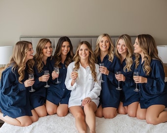Personalized Bridesmaid Getting Ready Shirts Button Down