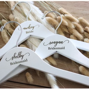 Personalized Bridesmaid Hangers, Wedding Dress Hanger, Engraved Bridesmaid Hanger