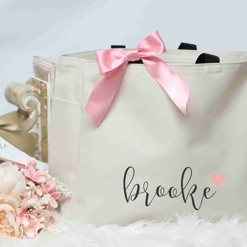Personalized Bridesmaid Tote Bag Bridesmaid Gift Personalized Etsy