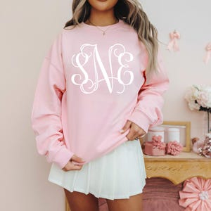 monogram sweatshirt, monogrammed crewneck, personalized sweater, gifts for her, christmas gifts, custom sweater