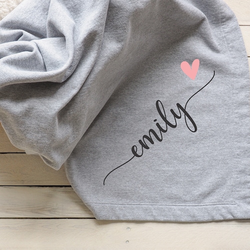 Monogrammed Throw Blankets Personalized Fleece Blanket Etsy