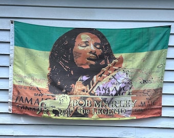 Large 3x5 Bob Marley Freedom Flag - Tapestry - Jamaica - Etsy