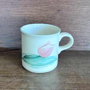 Pfaltzgraff Garden Party Impressions gravy coffee tea cup mug, vintage pfaltzgraff dinnerware mug, pfaltzgraff cherry tulip violet coffee