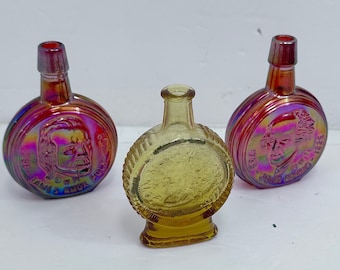 Wheaton Mini Glass Bottles: Red Presidential & Amber Mother Lode Lot
