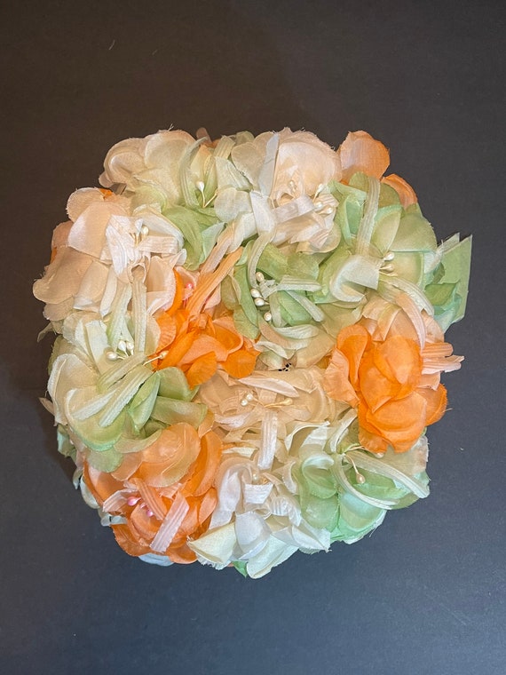 Vintage spring easter sunday floral cloche hat, g… - image 4