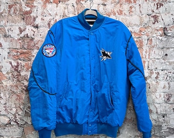 90's Jeff Hamilton San Jose Sharks Leather Jacket - Etsy