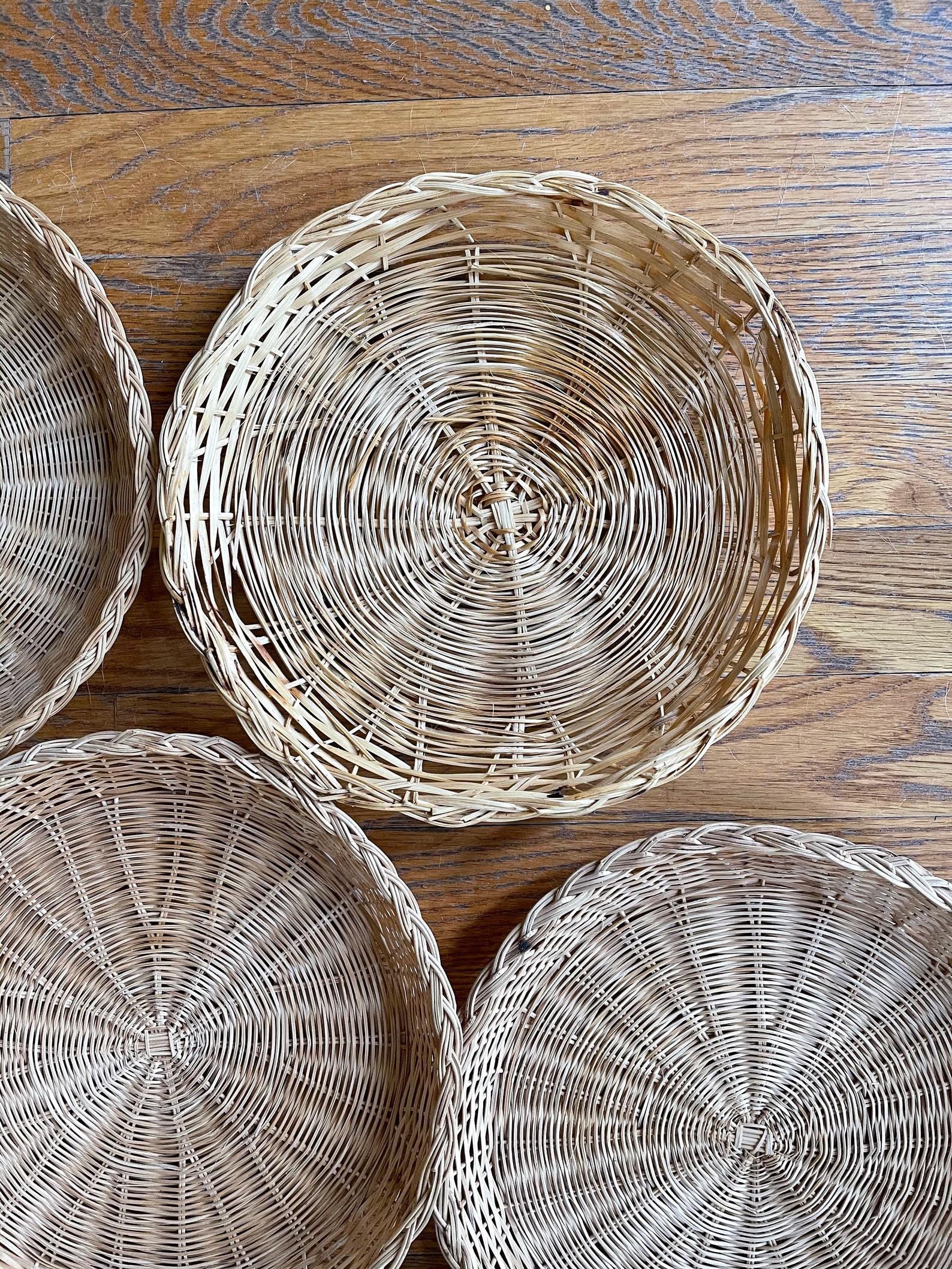 Set of 8 wicker paper plate holders 10 wicker plates wicker Etsy