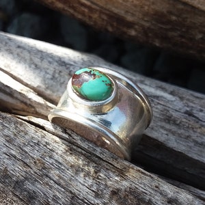 Turquoise Ring Size8~Sterling Silver Accessories~Native American Jewelry-Navajo Jewelry~Silver Rings~Jewelry Sale