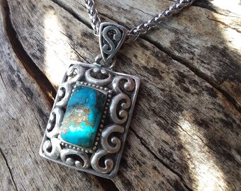 Turquoise Jewelry~Sterling Silver Necklaces~Native American Jewelry-Navajo Jewelry~Silver Jewelry