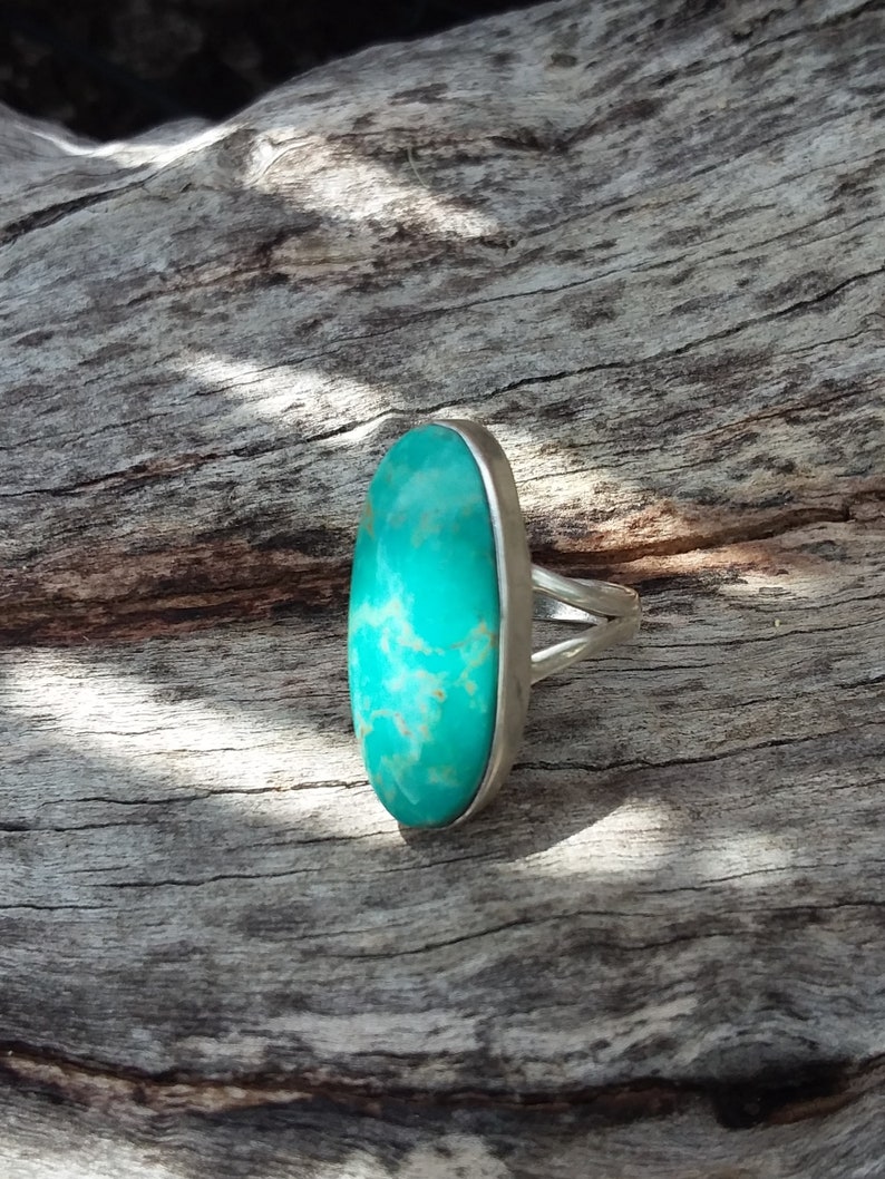 Turquoise Ring Size4.75 Sterling SilverAccessories Southwestern Fashion Native American Navajo Boho Country western Cowgirl Bohemian rings
