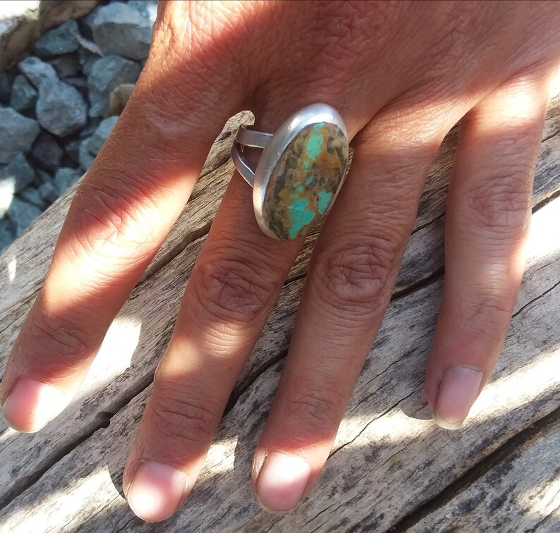 Turquoise Ring Size7.5~Sterling Silver sale~Fashion Rings
