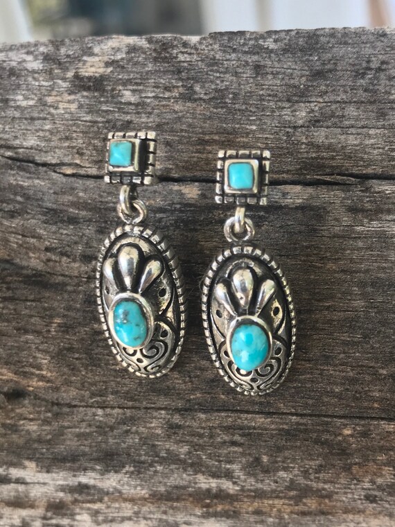 Turquoise earrings etsy discount