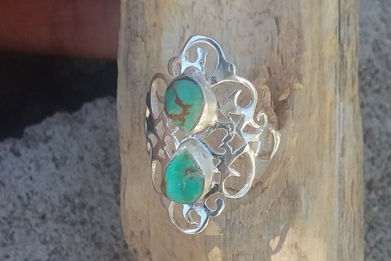 Turquoise Rings Size7 Sterling Silver Sale Native American Etsy