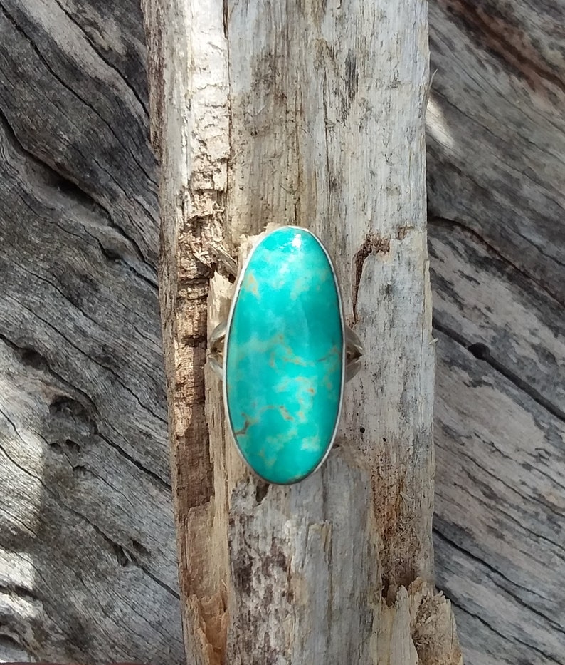 Turquoise Ring Size4.75 Sterling SilverAccessories Southwestern Fashion Native American Navajo Boho Country western Cowgirl Bohemian rings