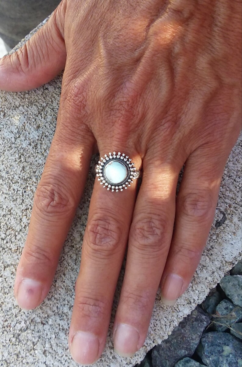 Turquoise Ring size7 Jewelry Handmade Rings Silver Rings Sale Native American Accessories