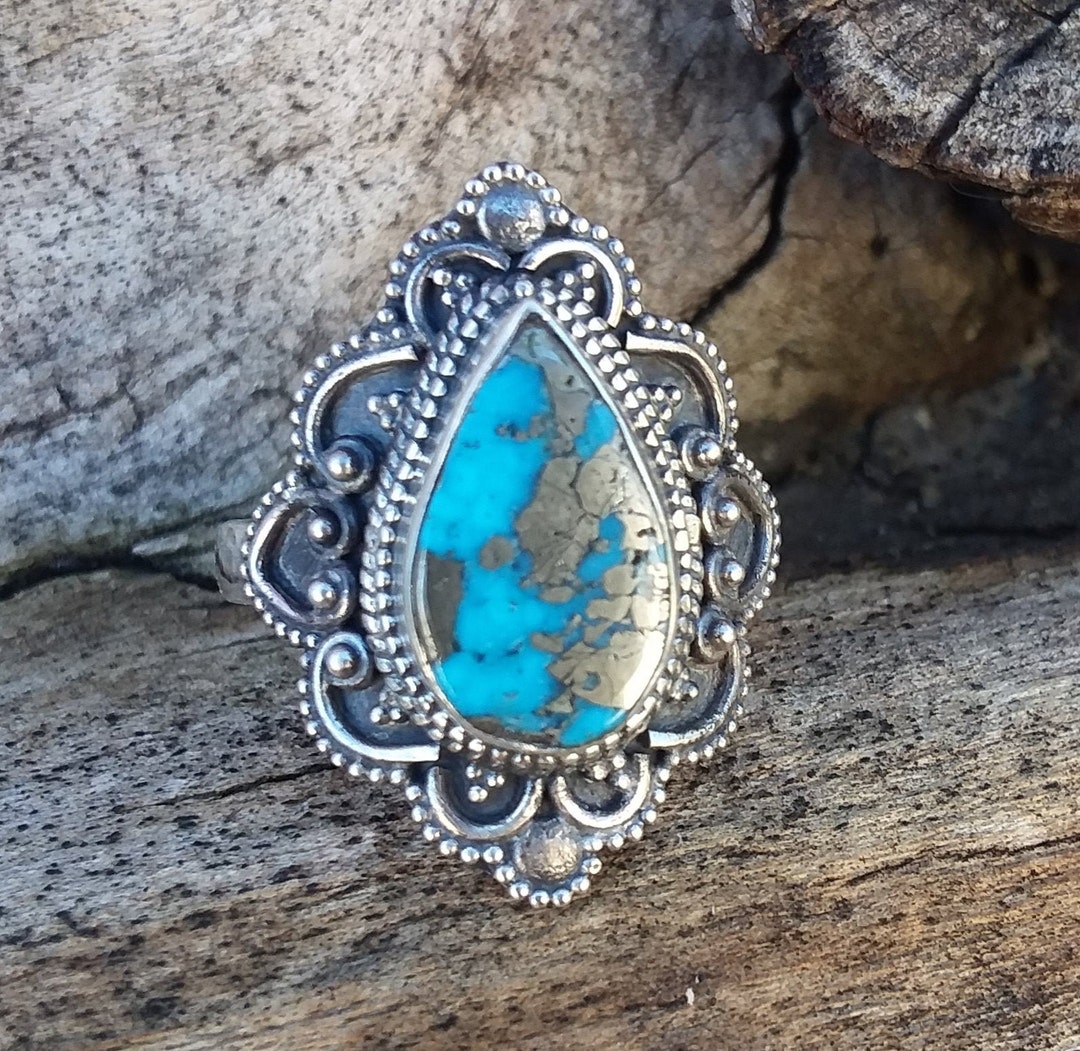SILVER925 INDIAN TURQUOISE RING/シルバー/リング