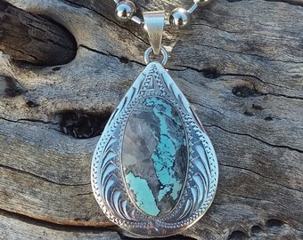 Chuncky Turquoise Accessories Native American Jewelry Sterling Silver Sale Turquoise Necklace  Cowgirlstyle Southwestern Sale