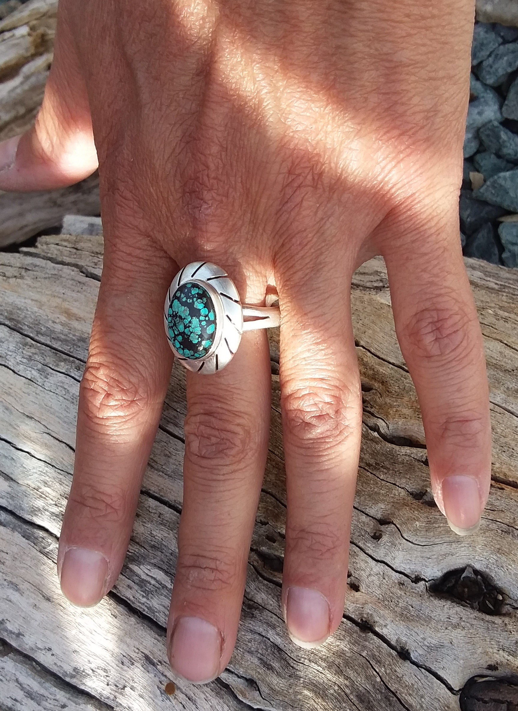 Anillo turquesa tamaño9 Moda nativa americana Joyería - Etsy México