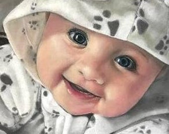 Child Pastel Portrait from your Photo