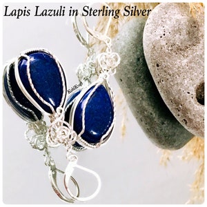 Sterling Silver Lapis Lazuli earrings—a harmonious blend of natural beauty and expert craftsmanship.