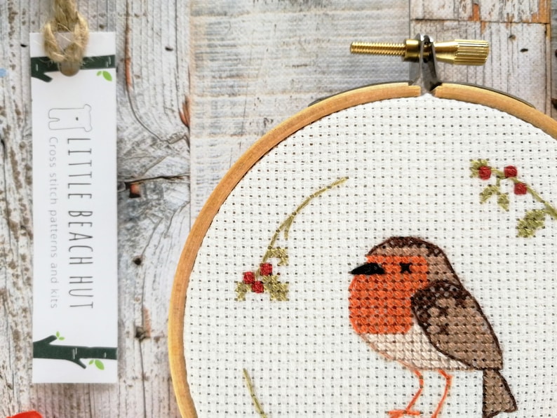 Little Robin Cross Stitch Pattern Embroidery Pattern Bird Etsy UK