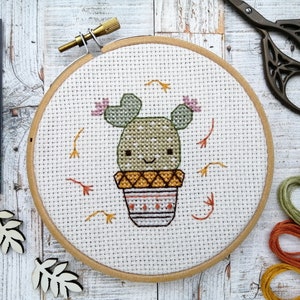 VENTE DE LIQUIDATION, kits de point de croix, broderie de cactus, broderie d'amoureux des plantes, cadeaux cactus, modèle de point de croix, point de croix facile.