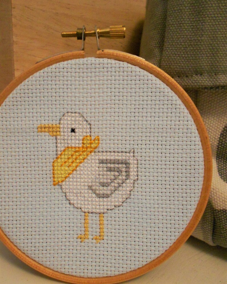 Bird cross stitch pattern sea gull small pattern cross Etsy