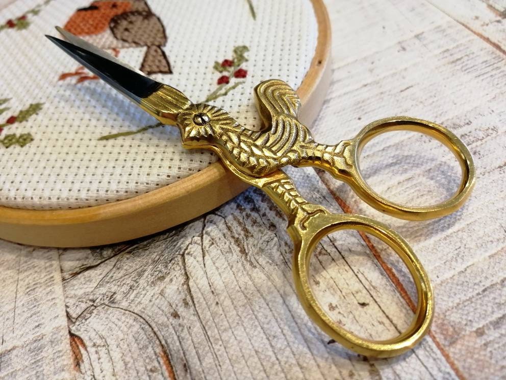 Small Scissors 3.5 Tijeras Embroidery Scissors for Sewing Gold