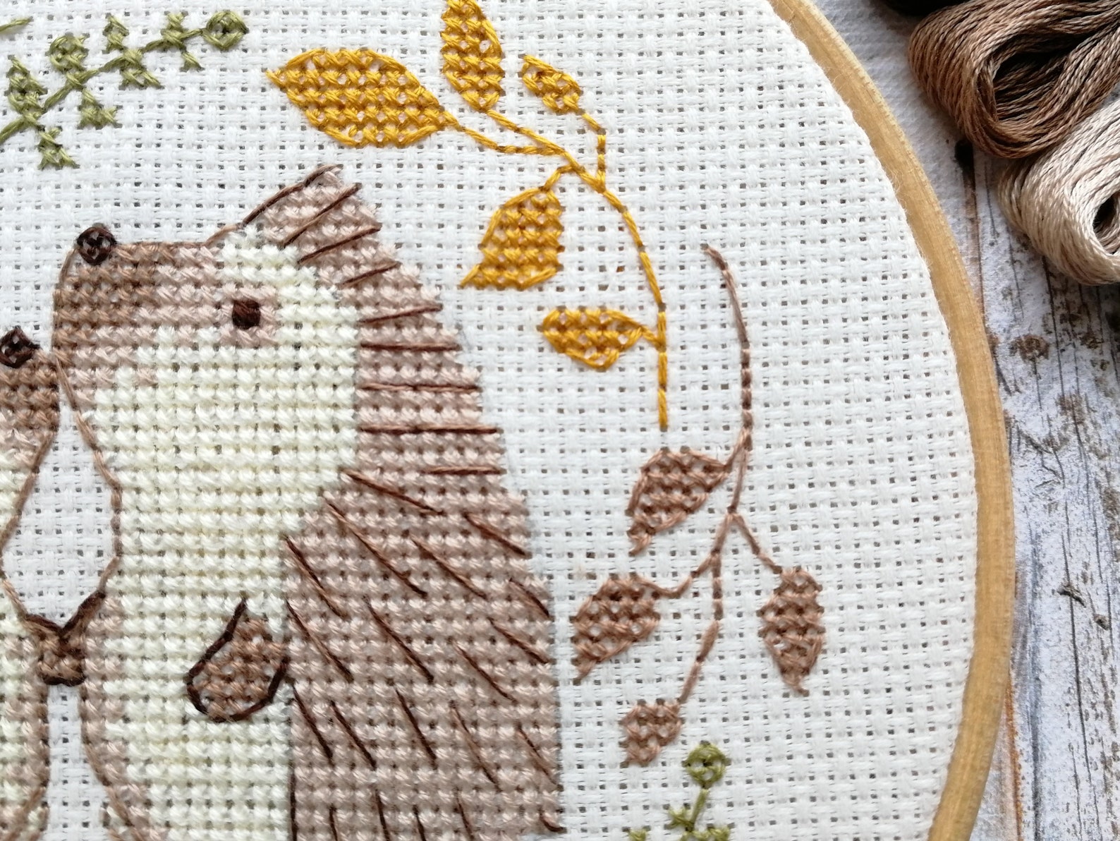 Cross Stitch Kit Hedgehogs Embroidery Pattern Cross Stitch Etsy UK