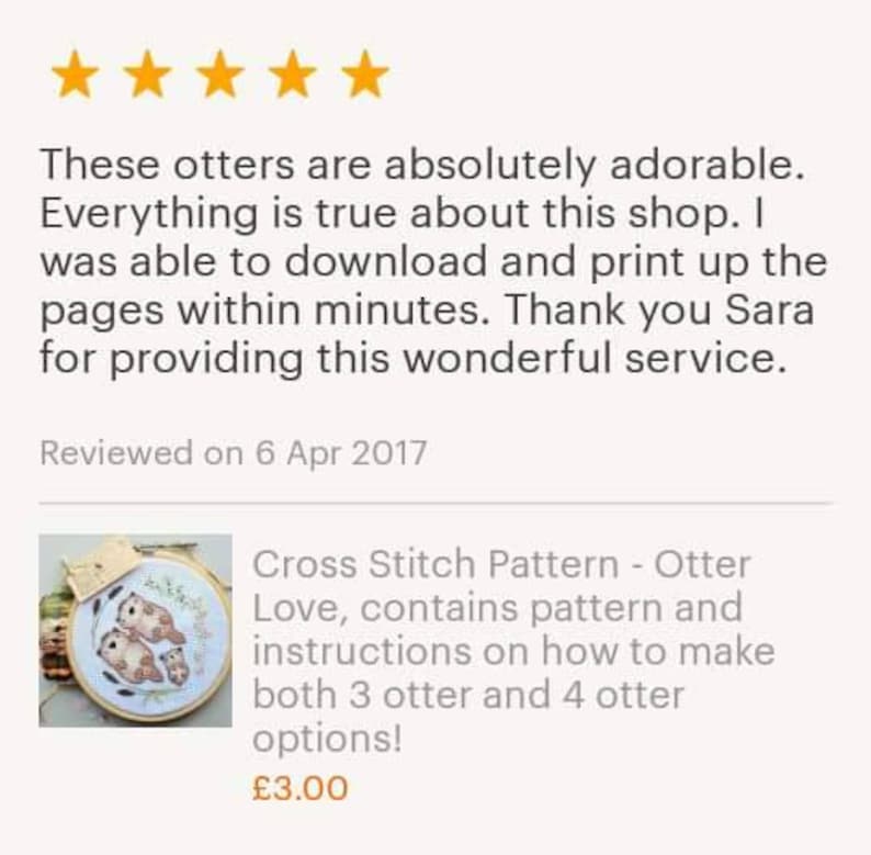 Otters cross stitch pattern, needlework pattern, otters holding hands, otters cross stitch, wedding gifts, cute cross stitch, easy pattern image 3