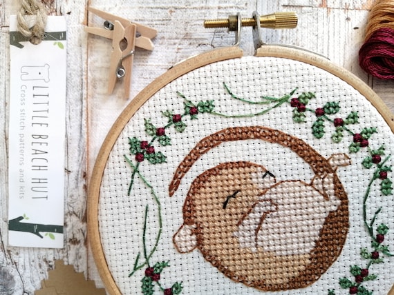 Snow baby cross stitch pattern little mouse cross stitch winter cross stitch Christmas cross stitch white mouse cross stitch cute embroidery