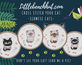 Cross stitch my cat, tortoiseshell cats, cross stitch kitten patterns, cat lovers gift, embroidered cat gift, custom cat gift, kawaii cats