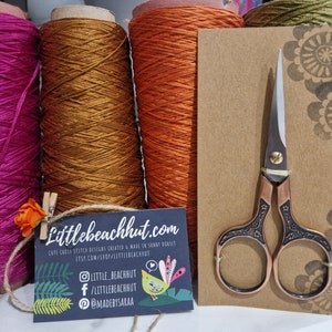 Beautiful retro copper coloured sewing scissors, vintage embroidery scissors, floral scissors, cross stitch scissors, embroidery scissors.