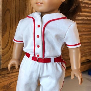 Baseball Outfit Sewing Pattern for 18" doll, boy doll clothes, Baseball jersey, pants, uniform, Instant download PDF sewing pattern