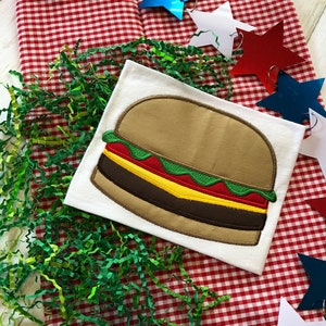 Cheeseburger Hamburger Applique Embroidery Design download for embroidery machine