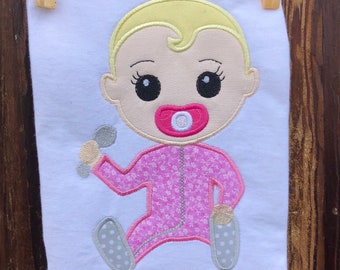 Baby Applique Embroidery Design for Machine (Digital Download)