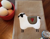Primitive Country Sheep Zigzag Applique Embroidery design download for embroidery machine,