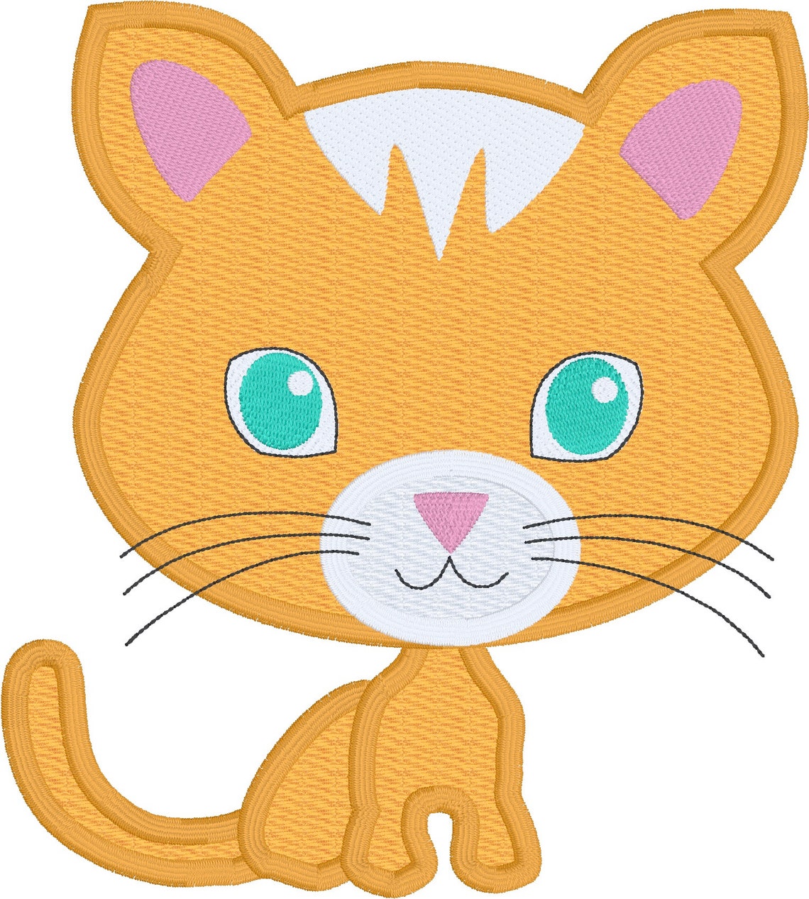 Kitty Cat Applique Embroidery Design File for Use With an | Etsy