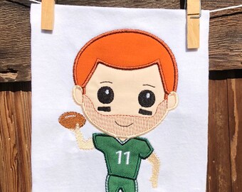 Archivo de diseño de bordado de aplicación de jugador de fútbol para usar con una máquina de bordar