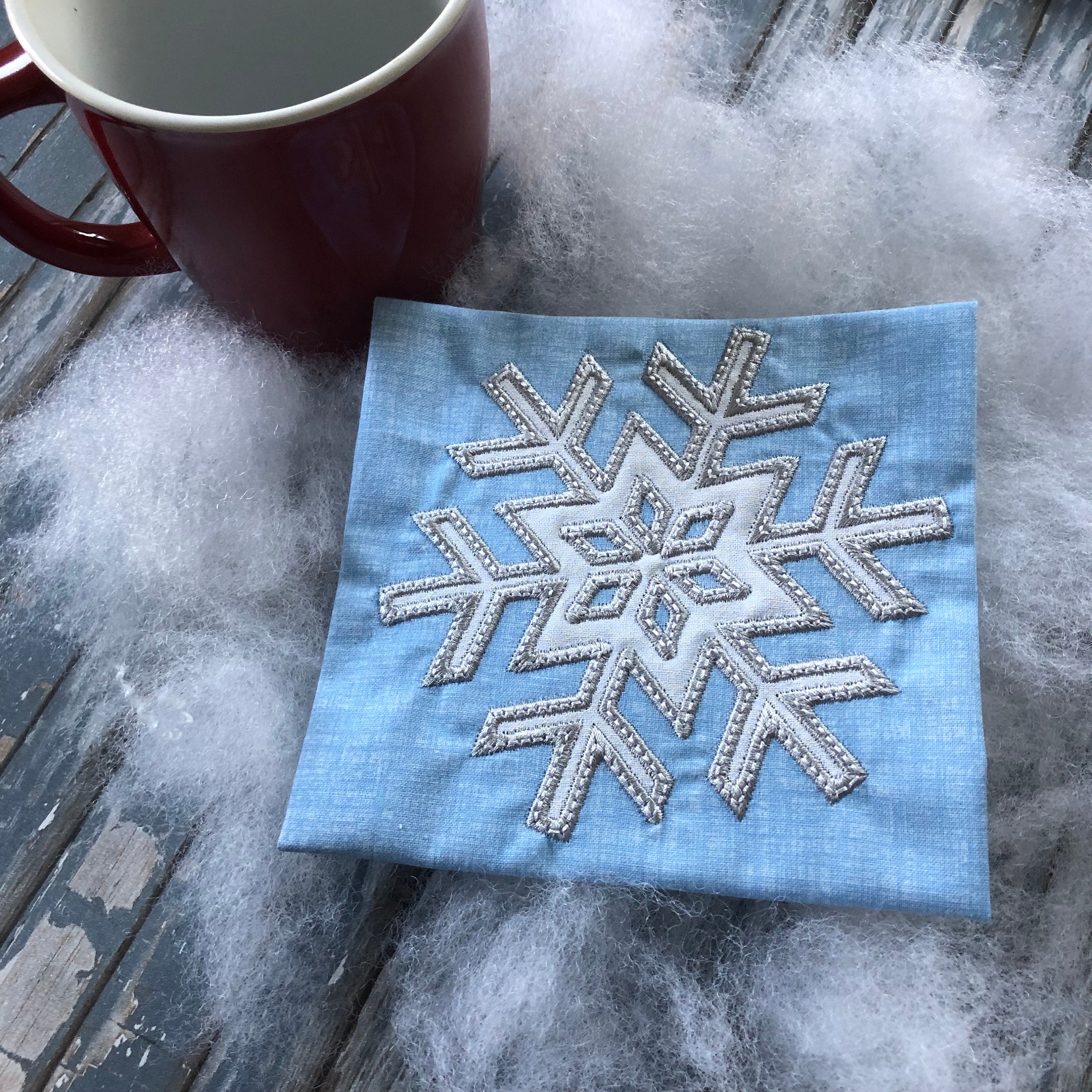 Snowflake Applique Embroidery Design Download for Embroidery Machine - Etsy
