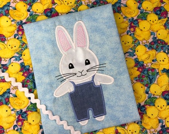 Rabbit Boy applique embroidery design download for embroidery machine