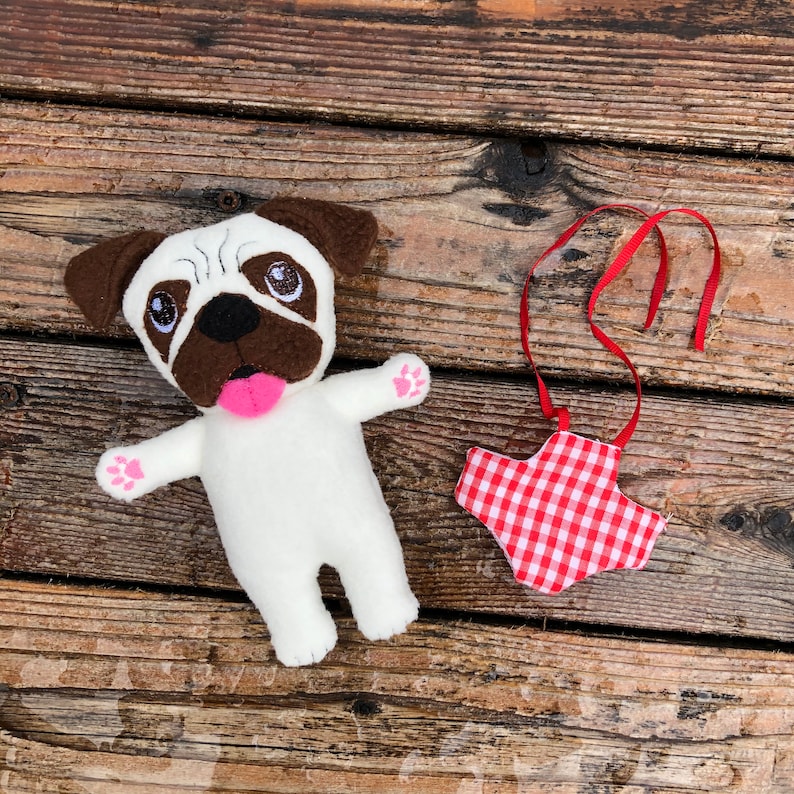 Ith love pugs stuffy embroidery design file for use with an  etsy