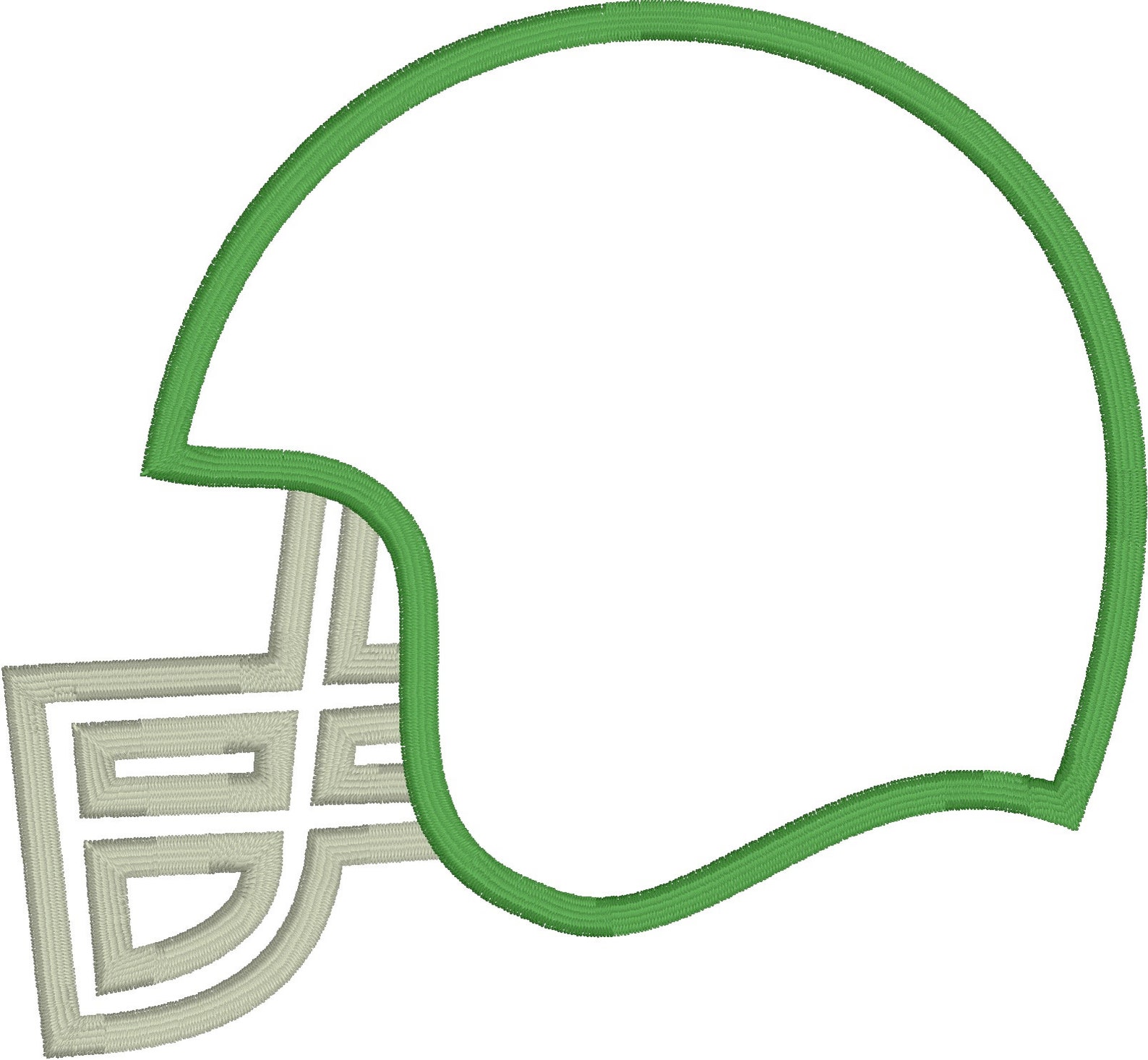 Football Helmet Applique Embroidery Design Download for Etsy