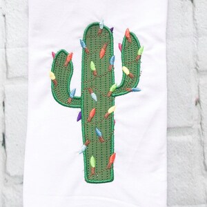Christmas applique embroidery design, Cactus applique embroidery design for use with an embroidery machine