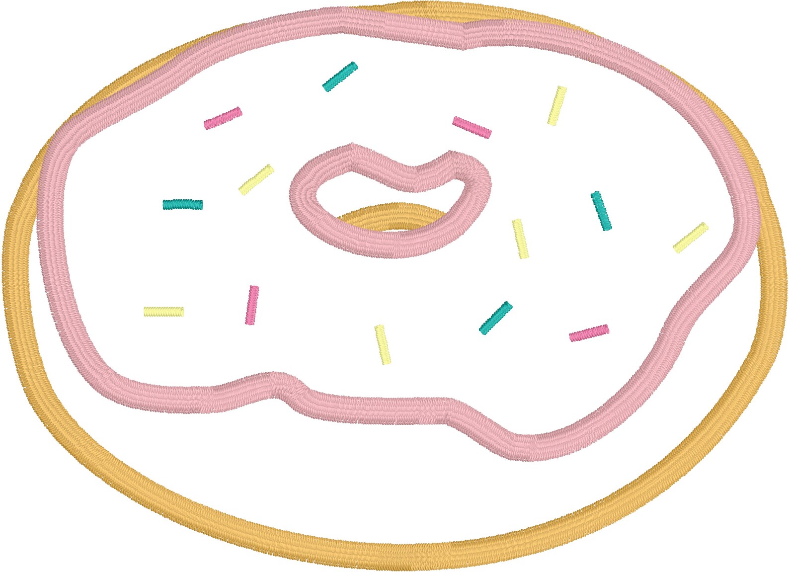 Donut Appliqué Design Download for Embroidery Machine Frosted Etsy