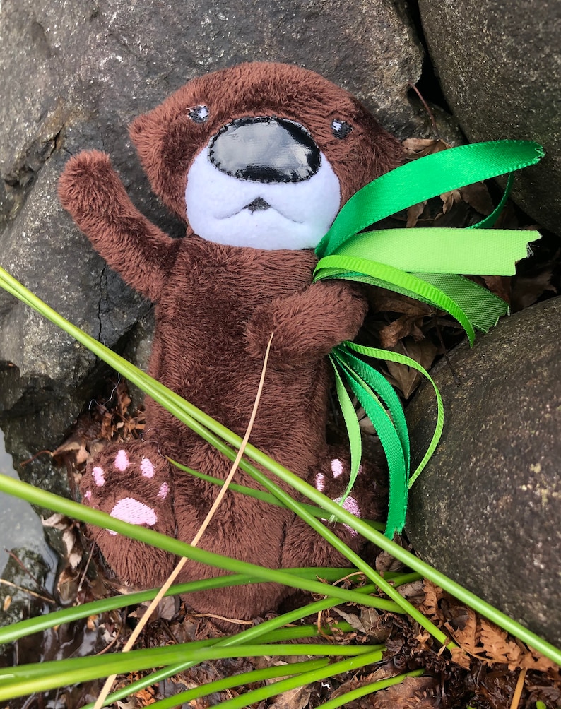 Ith sleepy otter plushie embroidery design file for use with  etsy