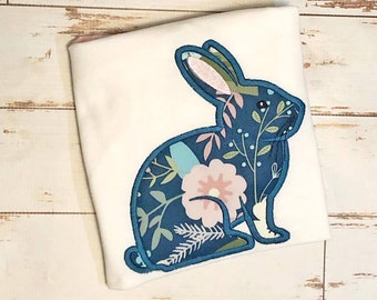 Rabbit applique embroidery design download for embroidery machine