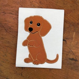 Begging  Dachshund appliqué design download for embroidery machine, Weiner dog, weenie, doxie